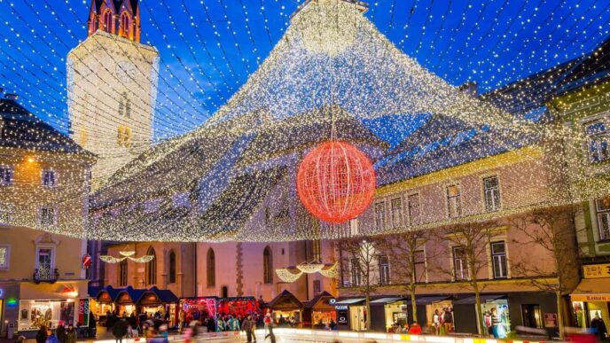 A Villach il Natale entra nel centro storico: mercatini dal 13 novembre al 31 dicembre 2026